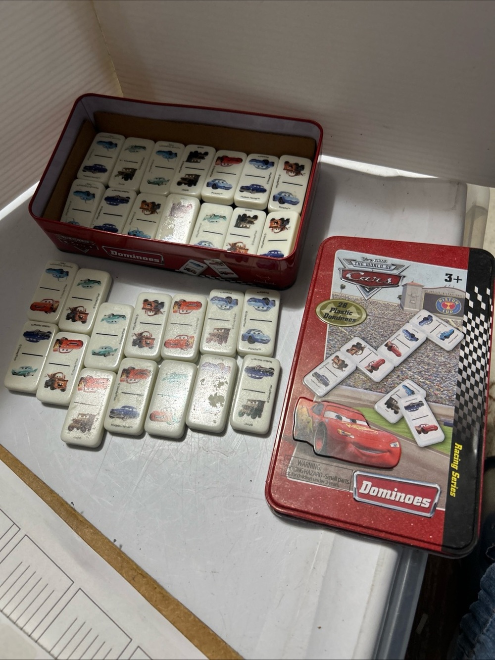Disney Pixar Cars Dominoes Game - Red Tin